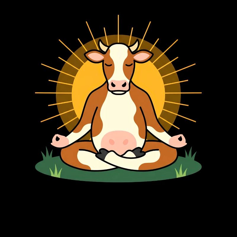 Vache de méditation du soleil