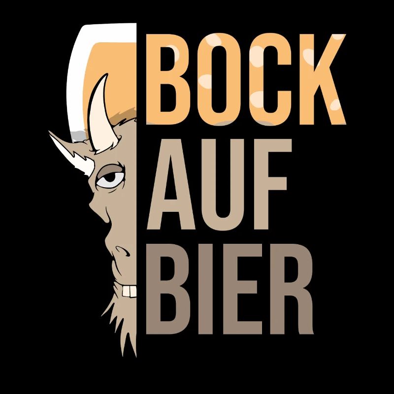 Bock auf Bier Biertrinker Ziege