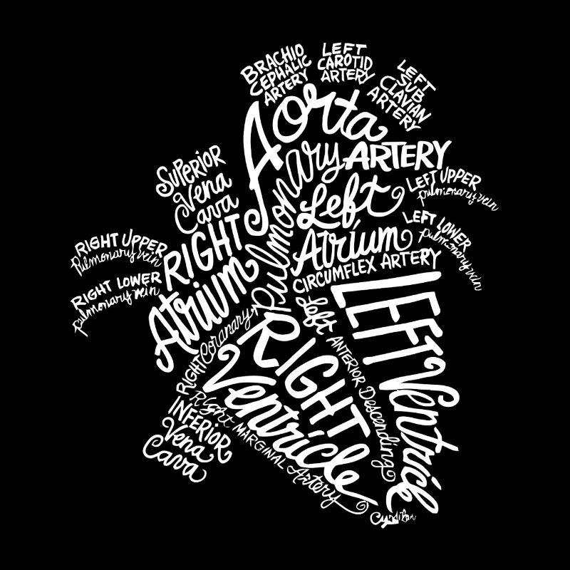 Typographie du mot sur feuilles