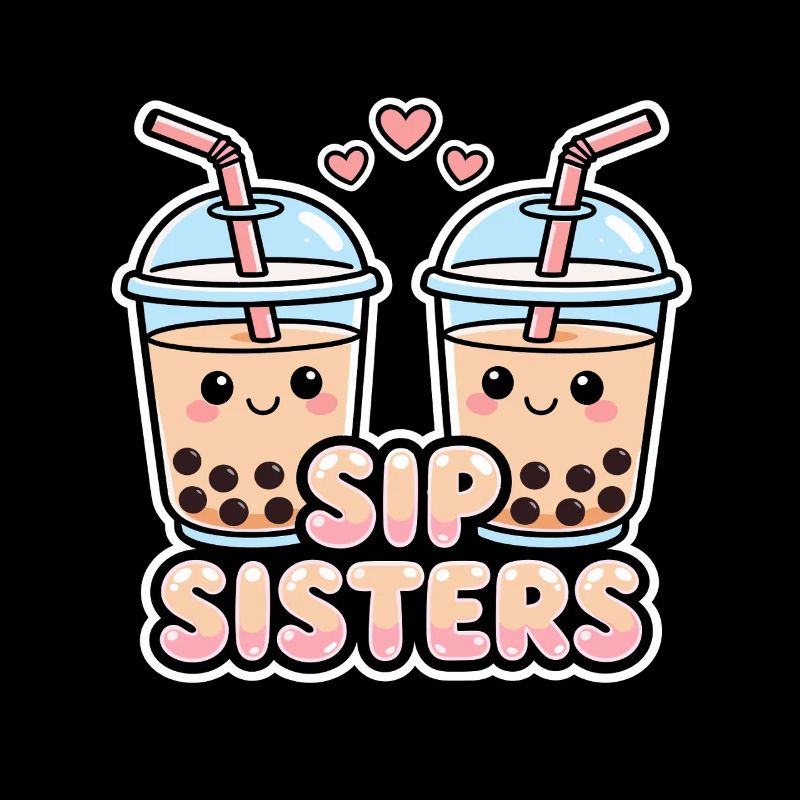 Sip Sisters Boba Tea Süße Bubble Tea Besties