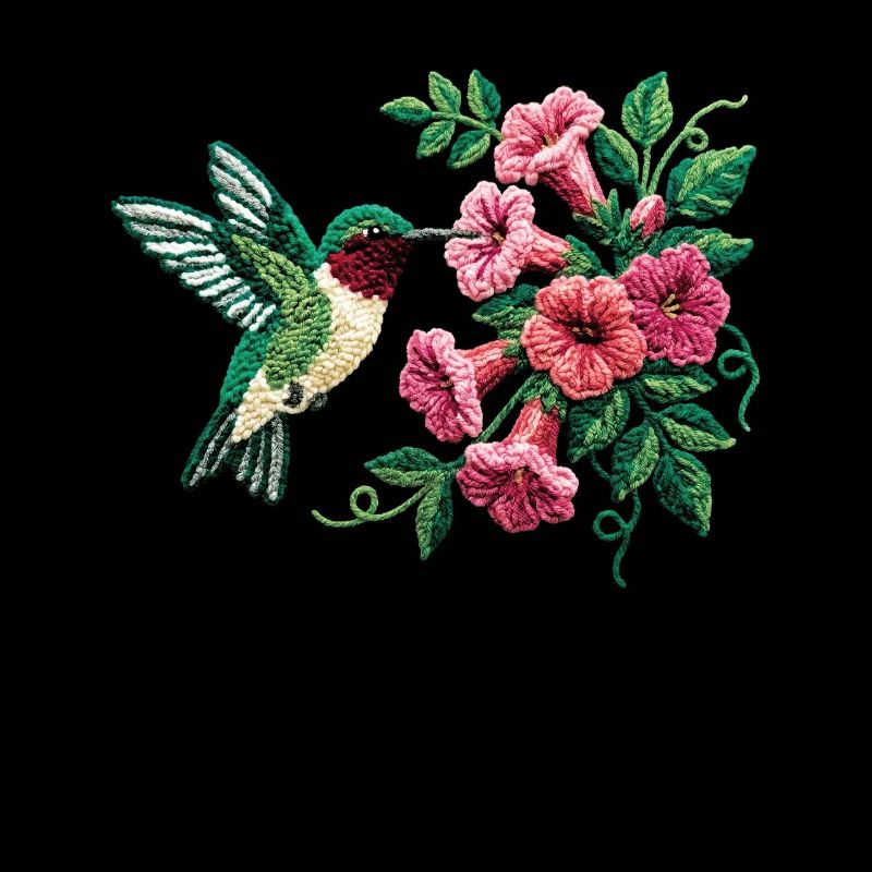 Colibri à gorge rubis florale