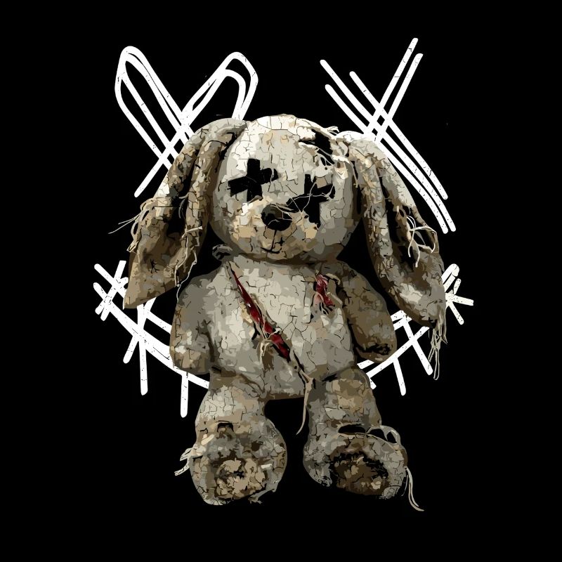 Creepy Voodoo Bunny Dark Art Gothic