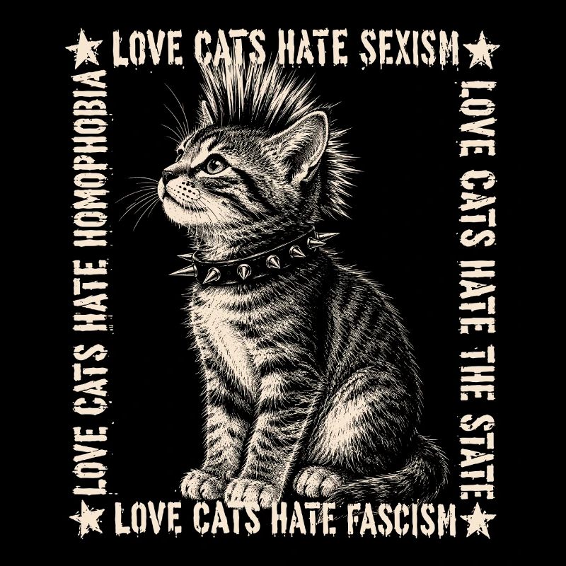 Punk Cat Love Cats Statement Shirt