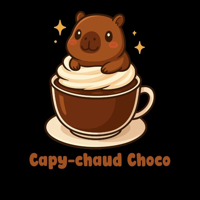 Chocolat chaud Choco Capybara Kawaii