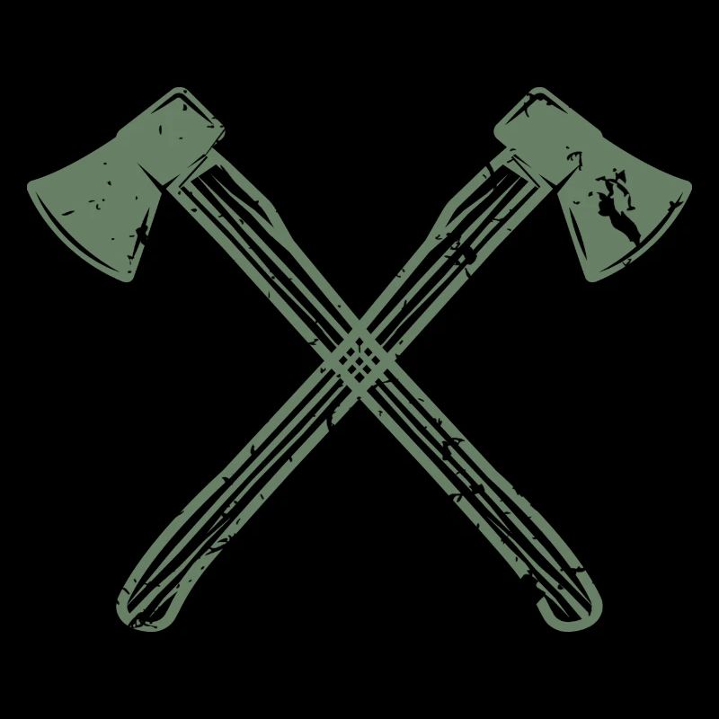 Grunge-style axe design - For lumberjacks and foresters