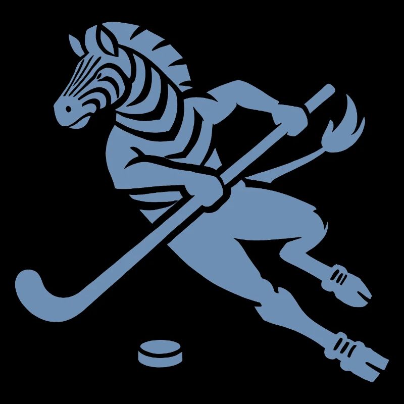 Minimalistisches Zebra Eishockey Silhouette