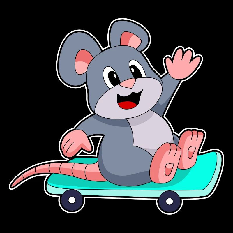 Mouse Skater Skateboard
