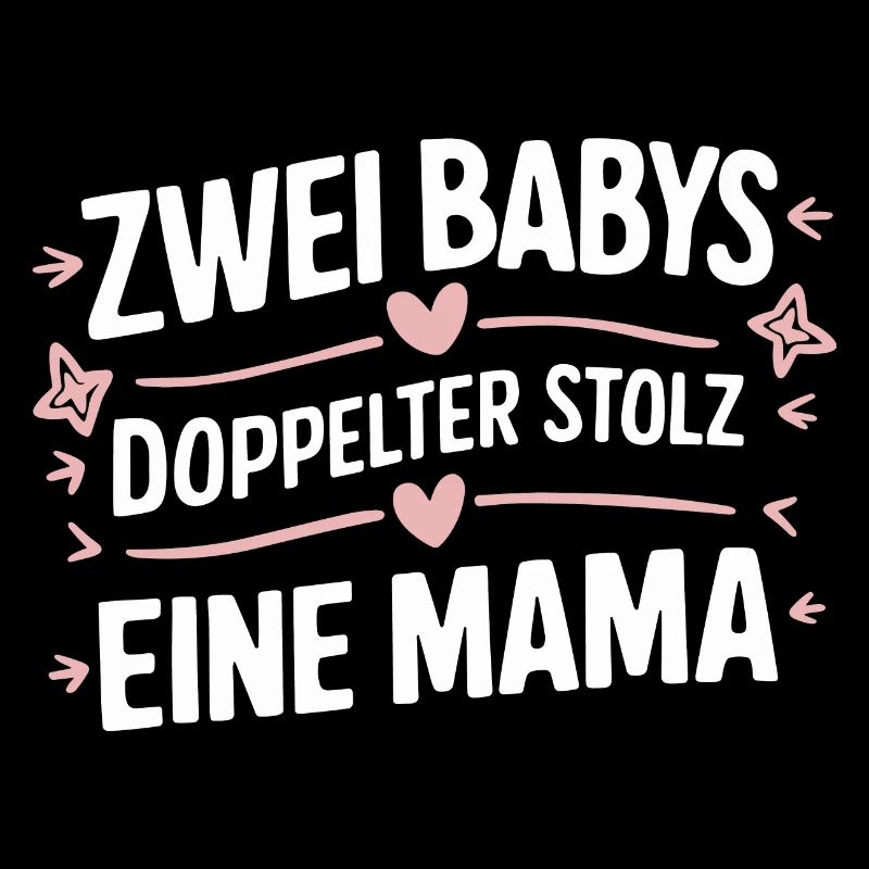 Zwei Babys doppelter stolz eine Mama