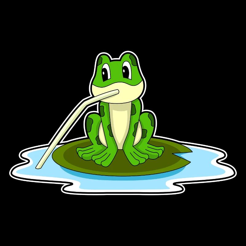 Frog Water Straw