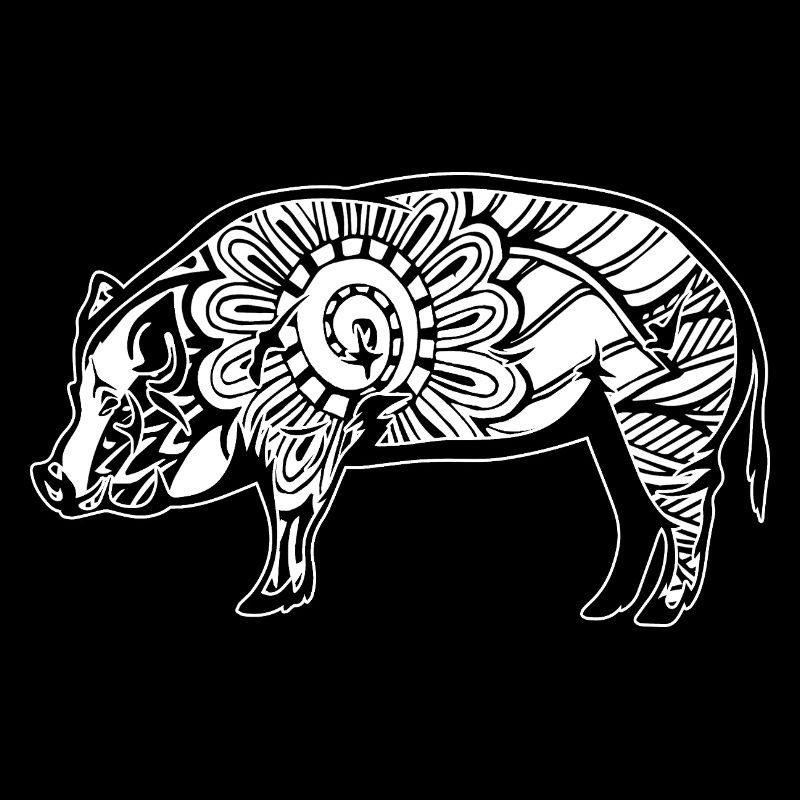 Pig Pig Floral Pattern