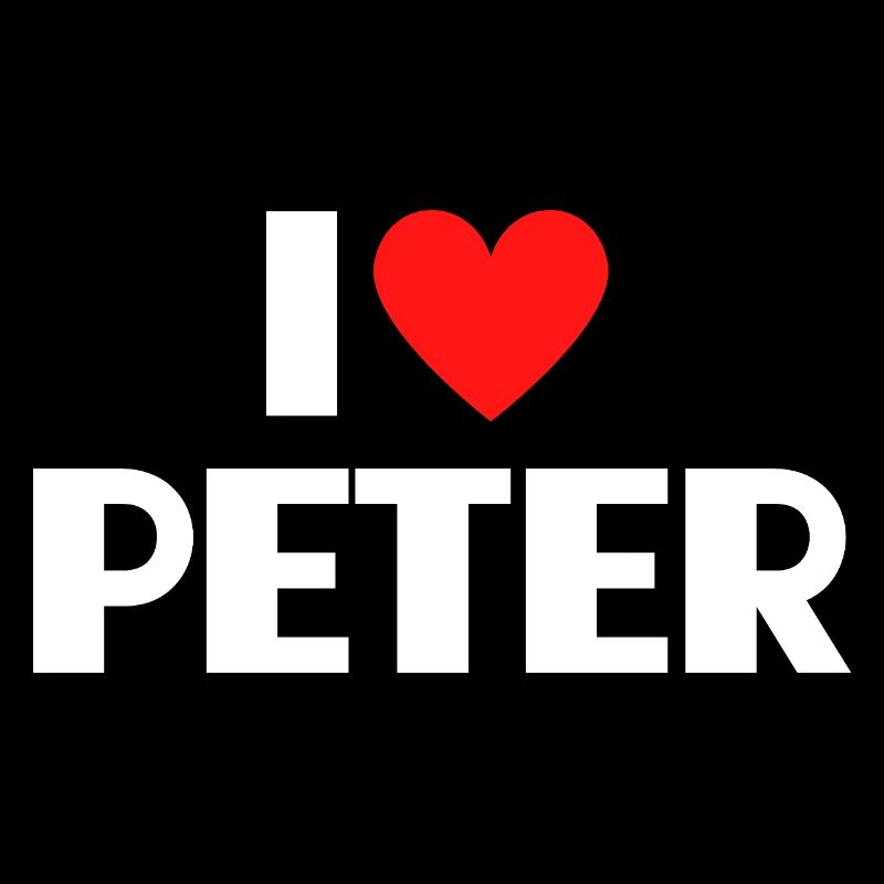 I love Peter Rotes Herz Liebe Fan Geschenk