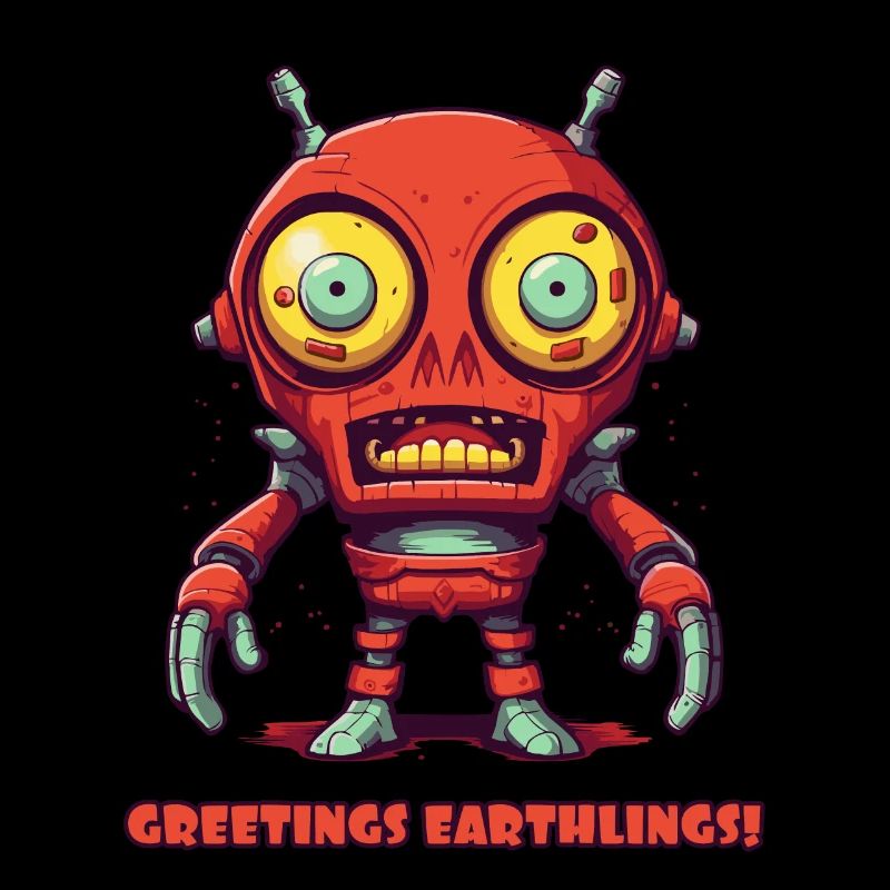 Grüße Erdlinge – Alien-Roboter