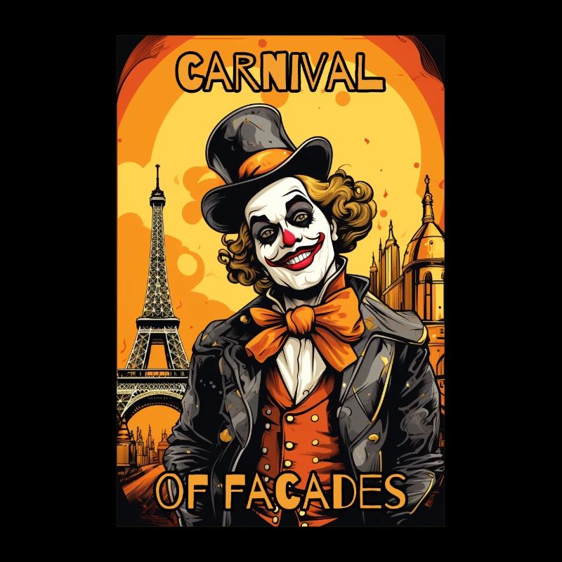 Karneval der Maskeraden: Ein Clown in Paris