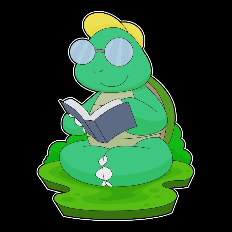 Turtle Nerd Book Glasses