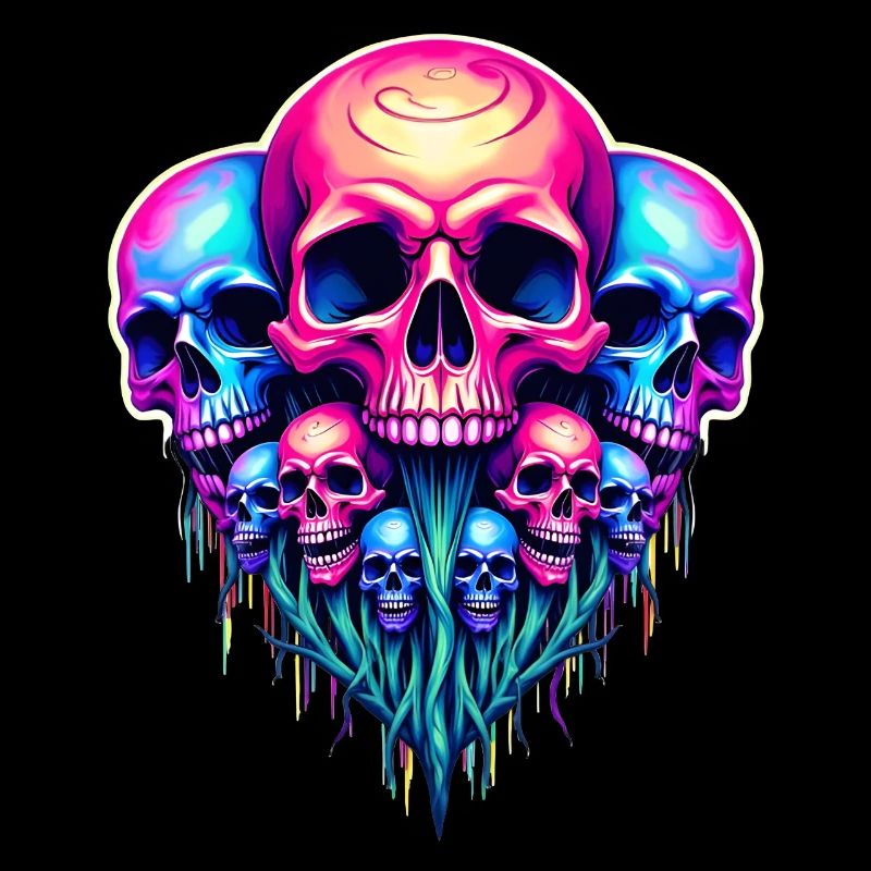 Psychedelischer Totenkopf