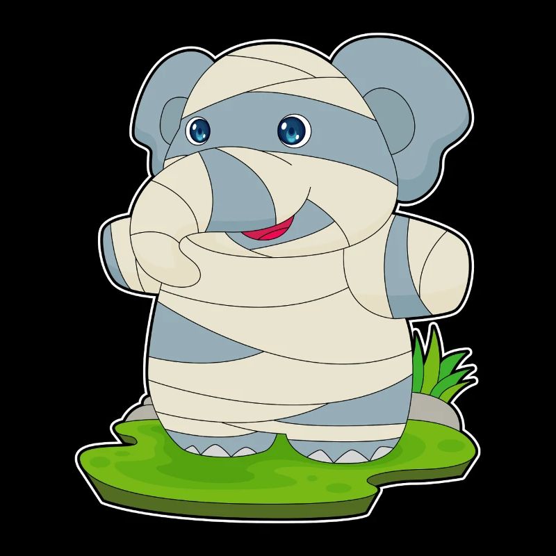 Elefant Halloween Mumie