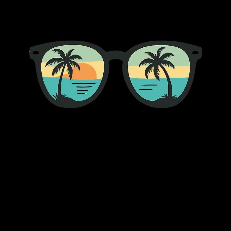 Sunglasses Palm Trees Sunset Holiday Design