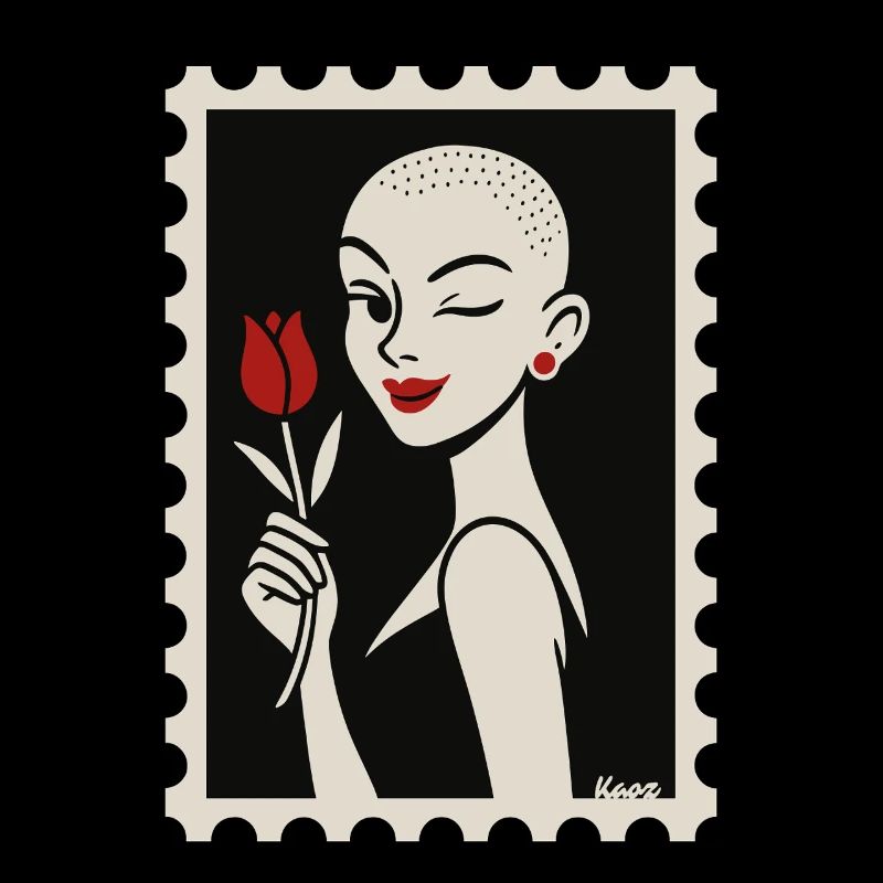 Buzzcut & Rose – ein Briefmarken-Flirt