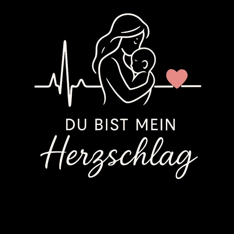 Herzschlag Design Mama Liebe Kind Mutter Muttertag