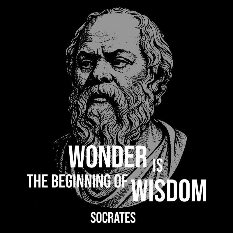 Sokrates Wonder Zitat-Tee