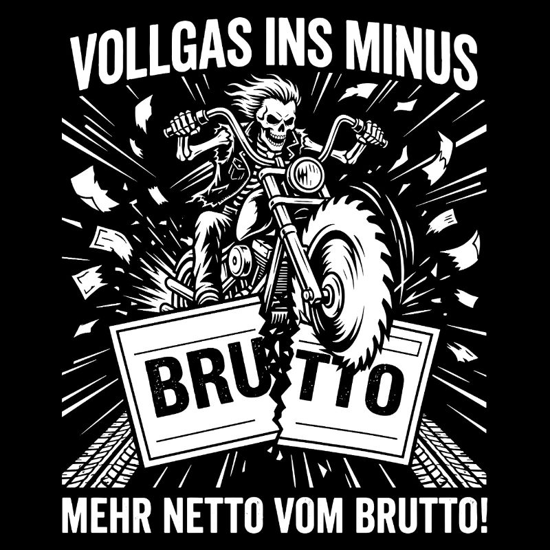 Full throttle into the red, motorcycle skeleton