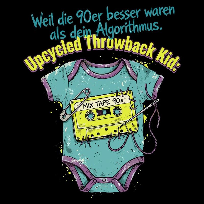 90er Upcycled Throwback Retro Kassette