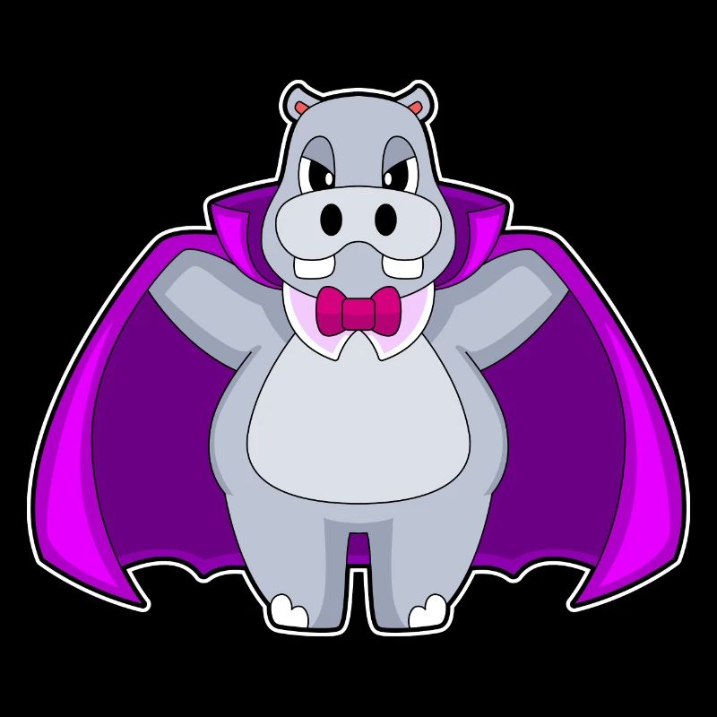 Hippopotame Halloween Vampire