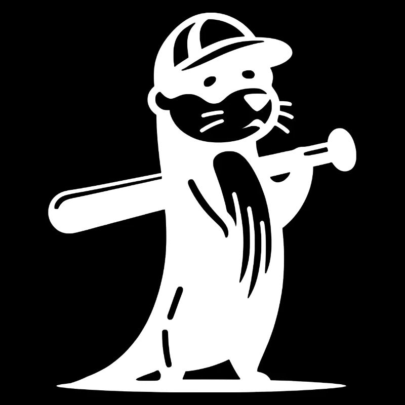 Silhouette de Baseball de loutre
