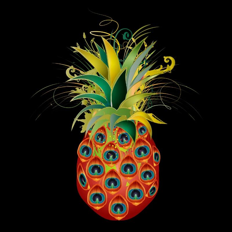 extraordinary pineapple from peacock eye feathers