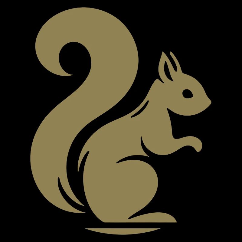 Elegante Eichhörnchen-Silhouette: Die Natur in