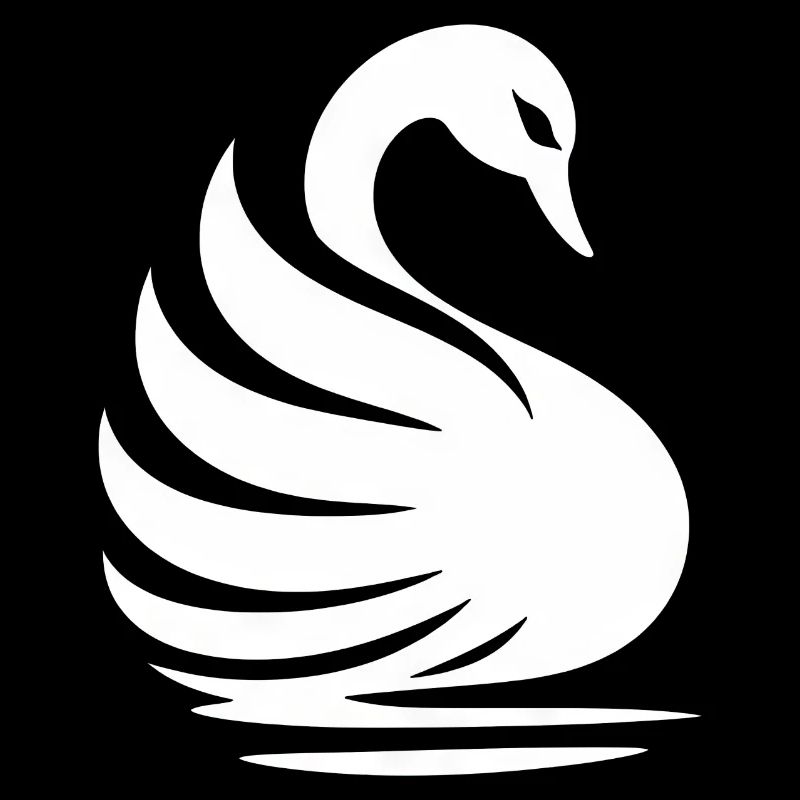 Elegant Swan Silhouette: Grace on the Water