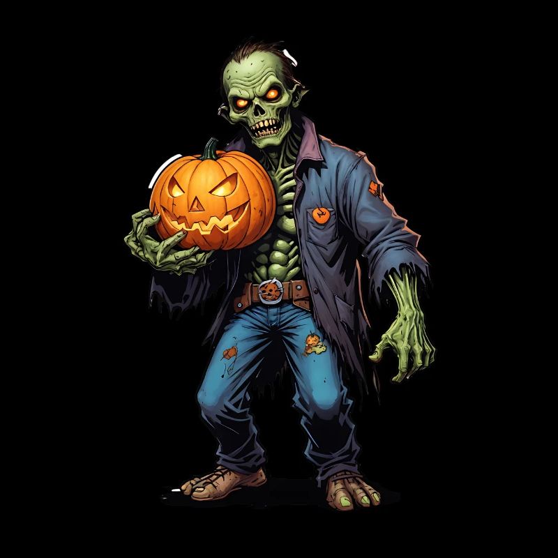 Halloween - Zombie Horror Horror with Pumpkin