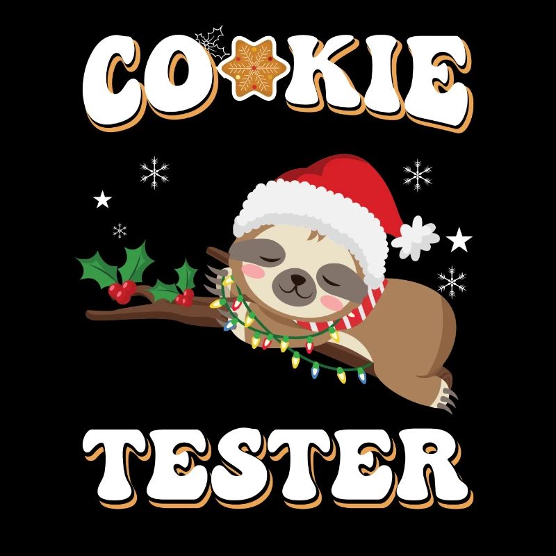 Funny Christmas Sloth Cookie Tester