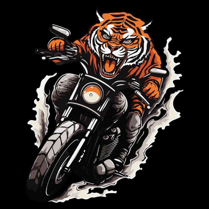 Tiger Motorrad Biker Beast