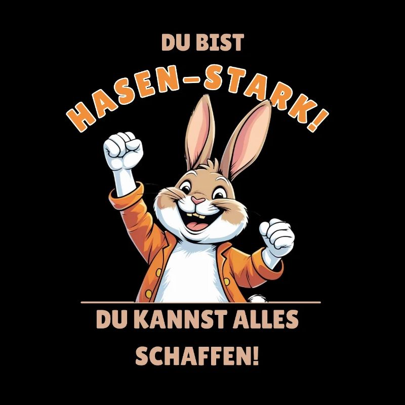 Hasen-Stark Kraftspruch Design