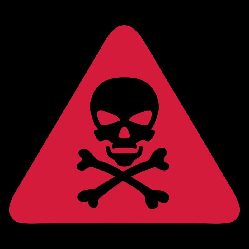tete de mort panneau danger triangle 280)