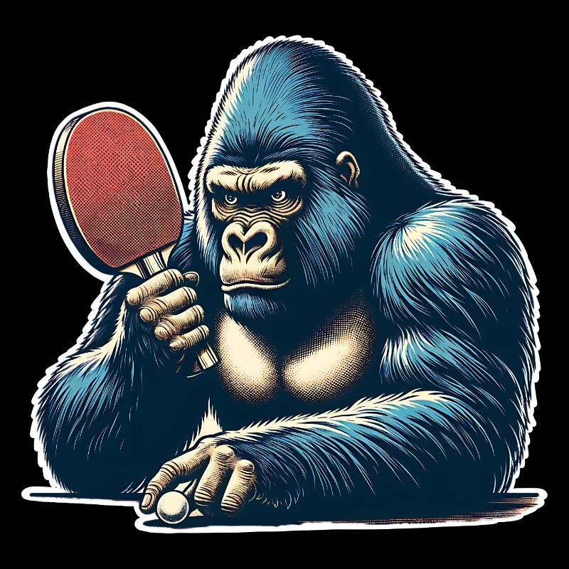 Gorille du tennis de table