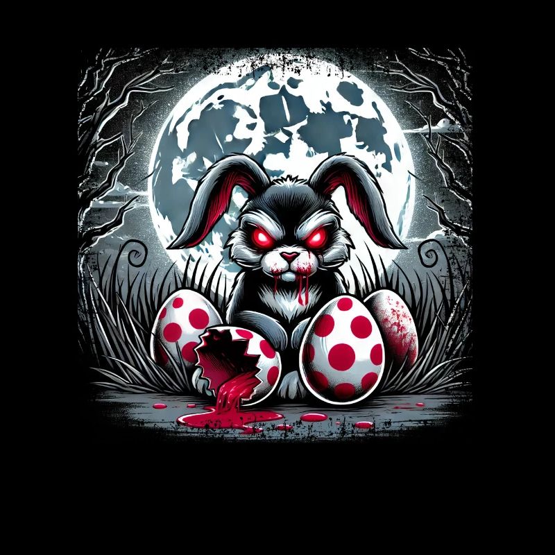 Ostern Horror Hase Zombie Dämon Unheimlich