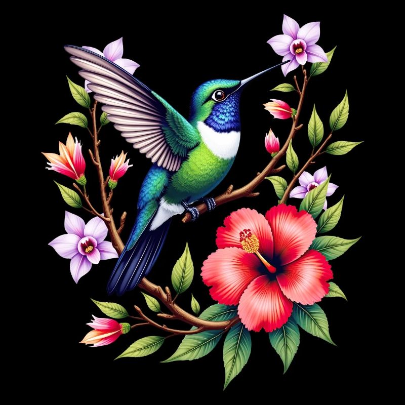 Adore Kolibris Bunte Kolibris Blumen