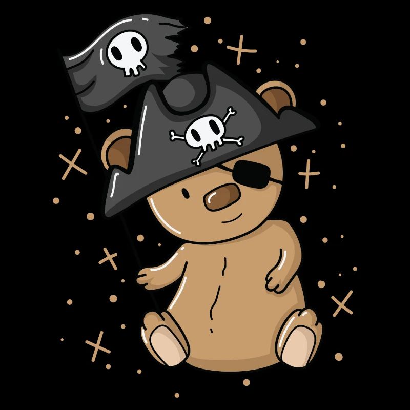 Ours en peluche pirate avec un cache-œil