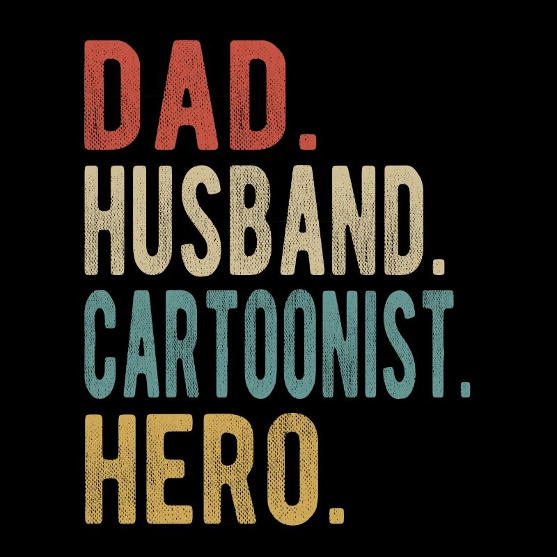 Karikaturist Vater Ehemann Held