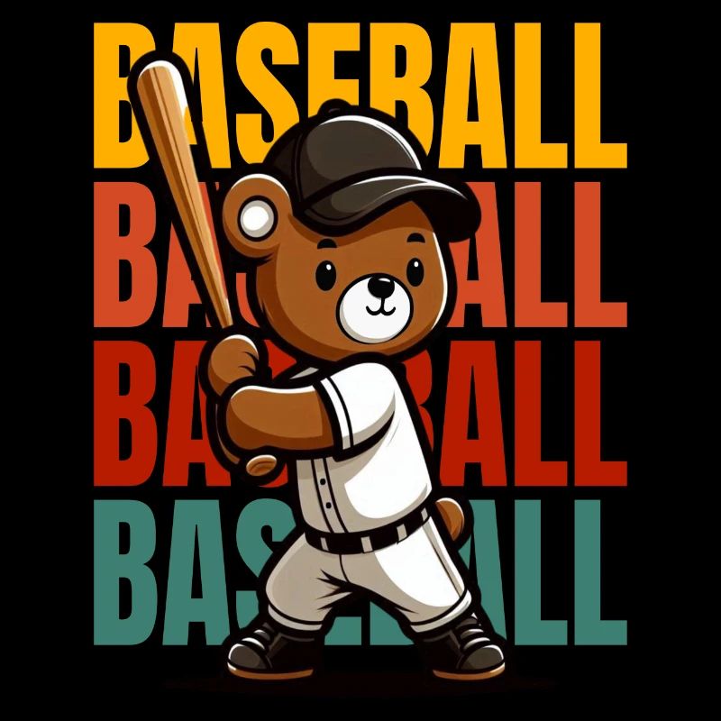 Cute Baseball Bear