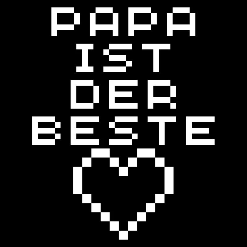Papa ist der Beste Pixelherz