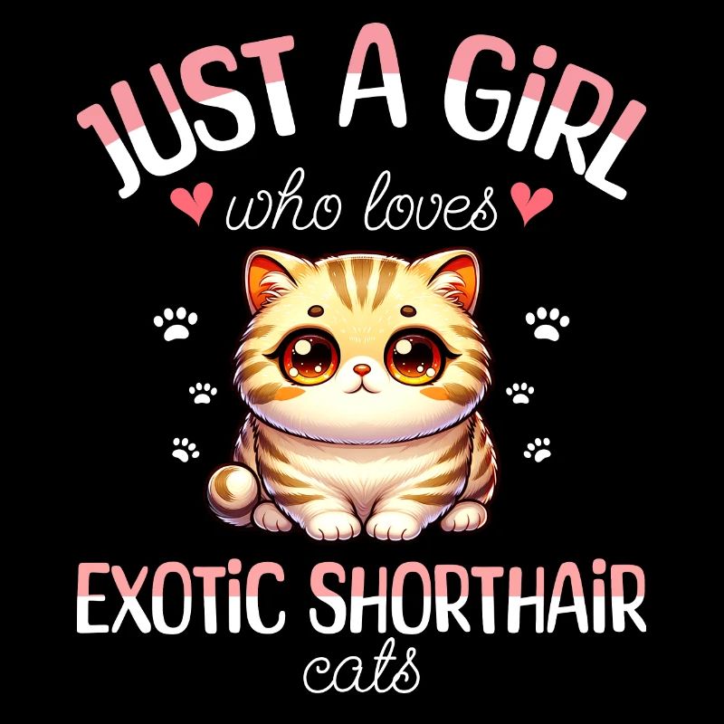 Fille Adore Chat Exotic Shorthair
