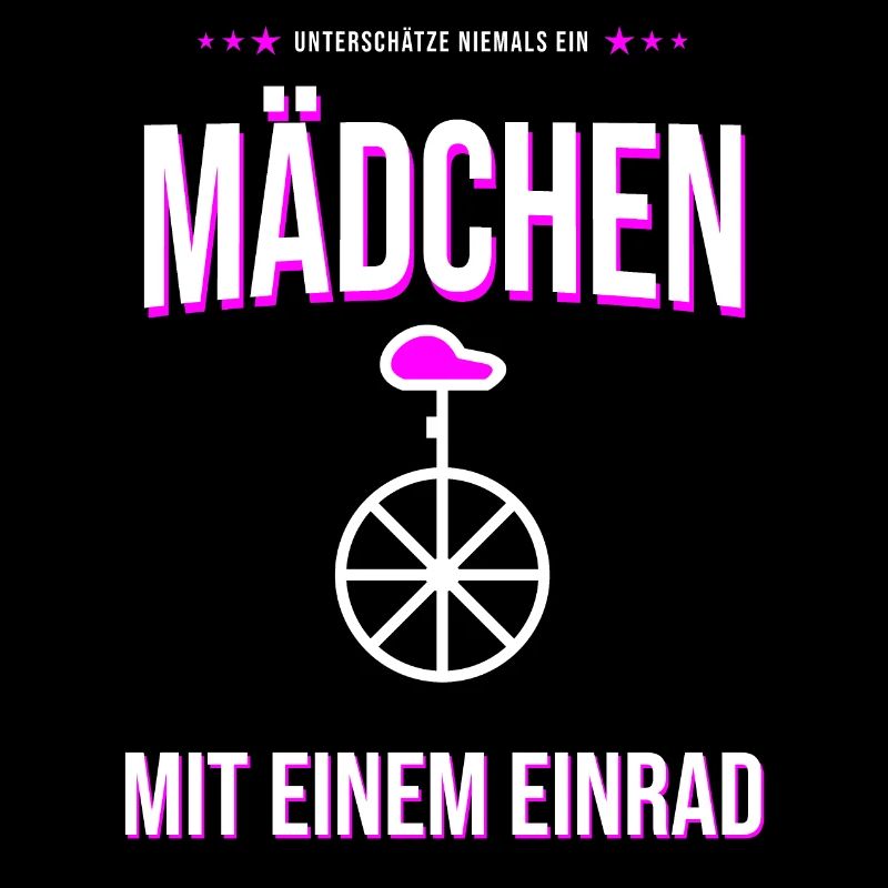 Mädchen mit Einrad Motiv – Mutig & Retro