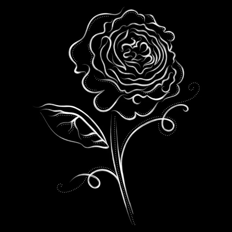 Rose fleur blanc élégant