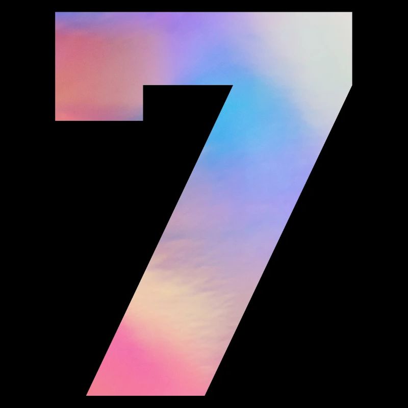 Numéro 7 coloré
