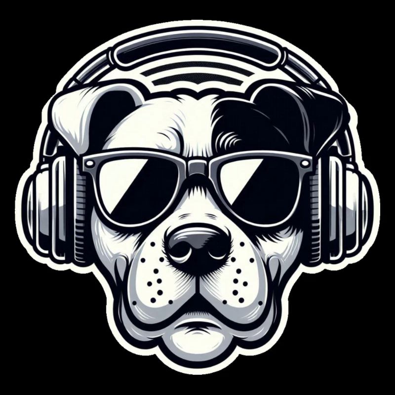 Hund Kopfhörer Brille cool