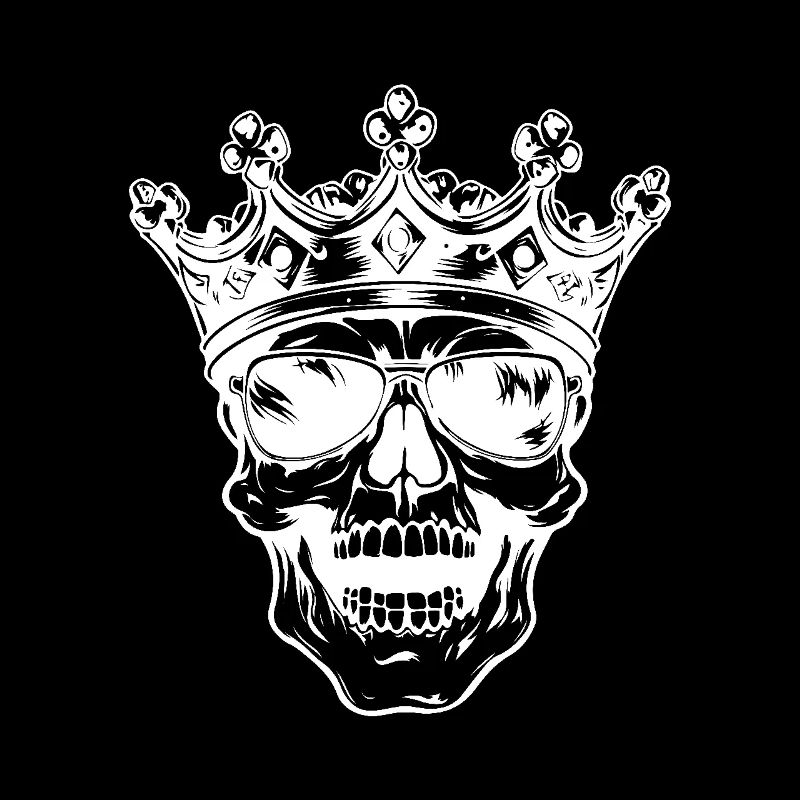 Crâne Roi Couronne
