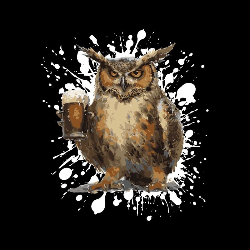 Eule Bier Lustig